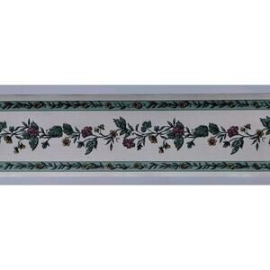 Sanitas Classic Series - Pre-pasted Vinyl Border 15 ft - Maroon Yellow Flowers